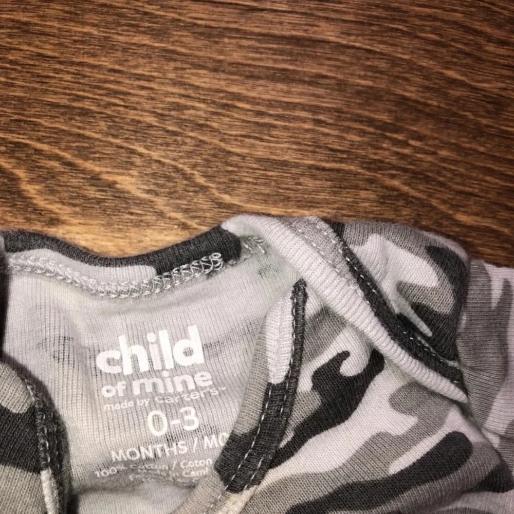 Carter’s 0-3 Months Unisex Camouflage Onesie